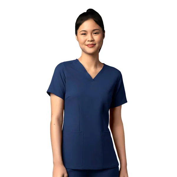 WonderWink Wonder Wink Thrive 3 Pkt V-Nk Top 6122 in Navy