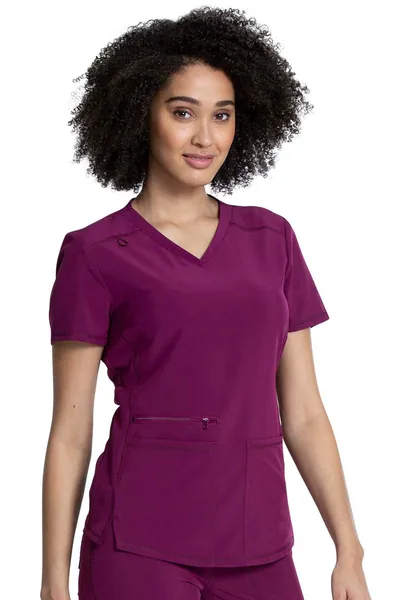 Cherokee Allura Vneck Top CKA685 in Wine
