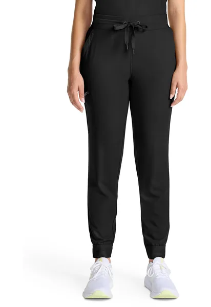 Healing Hands Quest Ladies Mid Rise Jogger HH155 in Black