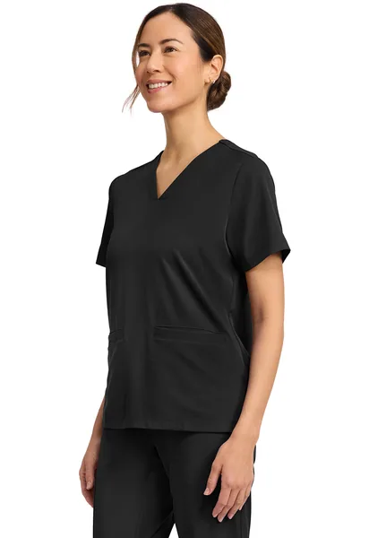 Healing Hands Works 3 Pocket V-Neck Top HH653 in Black