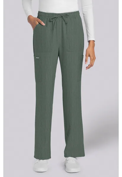 Cherokee Originals Ultra Straight Leg Trouser Pant CK272AV in Heather Forest Moss