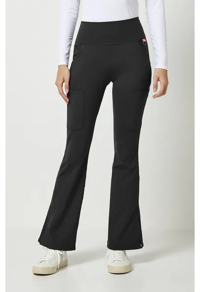 Med Couture AMP Flare Leg Yoga Pant MC150P in Black