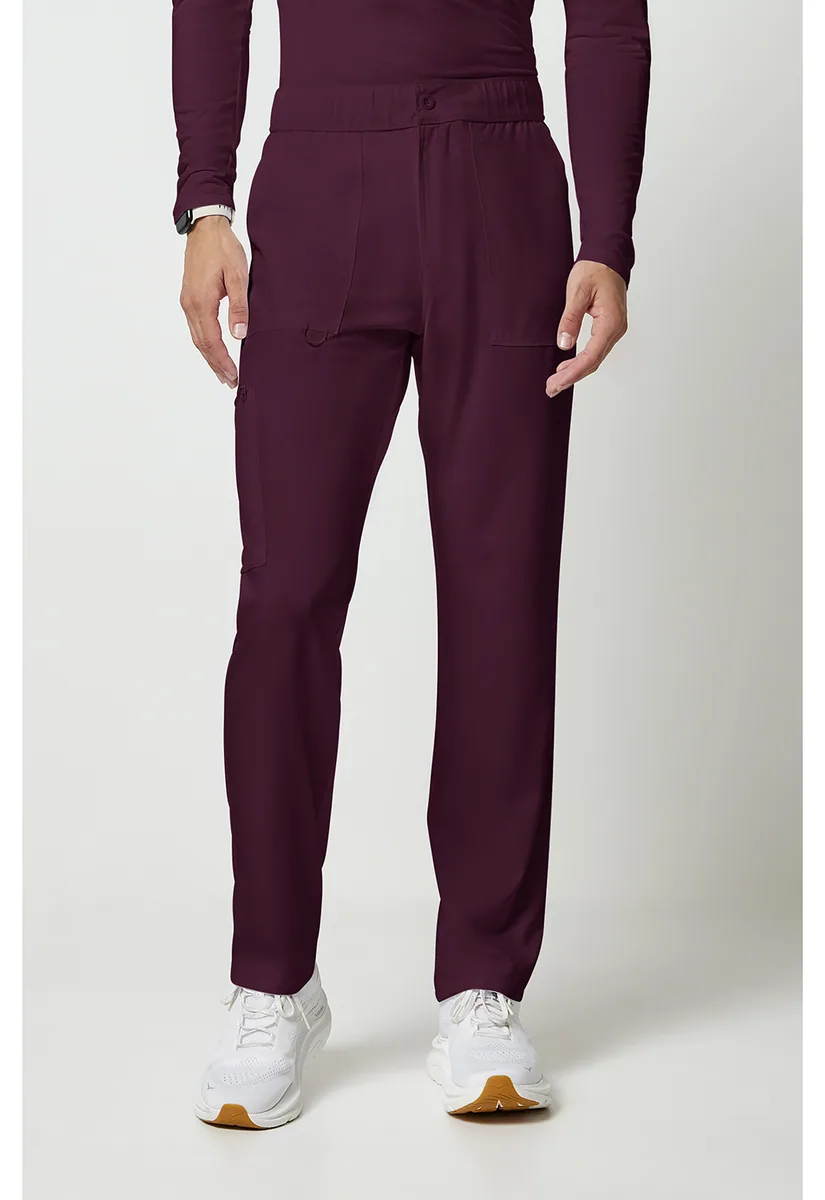 Cherokee Allura Mens Flyfront Pant CKA186 in Wine